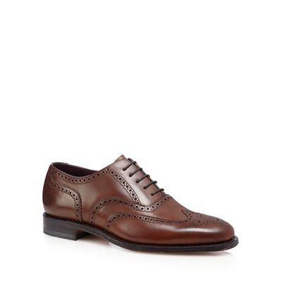 Brown burnished calf leather brogues
